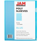 JAM Paper Plastic Sleeves, 9 x 11.5, Blue, 120 Pack (2226316987B)-Material: plastic