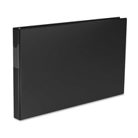 Davis 11" x 17" D-Ring Binder, 1", Black-Ledger-format antimicrobial binder features heavy-duty commercial construction for frequent reference and long use