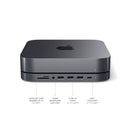 Satechi Support de Moniteur Hub en aluminium pour Mac Mini - Gris sidéral-Micro/SD card readers - up to 104 MBps