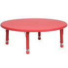 Flash Furniture 45" Round Plastic Height Adjustable Activity Table - Red-Popular Round Activity Table
