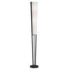 Dainolite Emotions Modern Incandescent Floor Lamp - 2 Lights - Matte Black with White Shade -Black