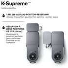 Keurig K-Supreme Single Serve K-Cup Pod Coffee Maker - With MultiStream Technology - Grey-1.95 L (66 oz) Dual-position reservoir: Choose the perfect position for optimal counter space. Removable reservoir makes refilling easy
