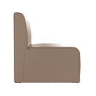 Flash Furniture Bright Beginnings Commercial Grade Modular Classroom Soft Seating, Armless 1-Seater Sofa - Neutral Vinyl-High Density Foam for Comfort