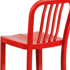 Flash Furniture Commercial Grade 30" High Metal Indoor-Outdoor Barstool with Vertical Slat Back - Red - 2 Pack-Red Powder Coated Frame Finish
