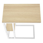 Monarch Specialties 3677 Accent Table - 25"H/Natural/White Metal-9