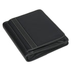 Roots Deluxe 2-Way Zip Binder, Black-Interior features credit card slots, calculator slot and pen holders