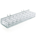 Azar Displays 15/16" 24 Round Slot Mascara & Cosmetic Tray For Pegboard, Slatwall/Counter Top, Clear, 2 Pack (225584)-2 hooks attached for easy mounting