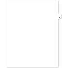 Southwest Tab F 1/26th Cute White - No Holes - 25 Pack-Index and Litigation Tab Dividers