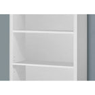 Monarch Specialties 7059 48"H Bookcase - White With Adjustable Shelves-Three adjustable center shelves with a fixed bottom shelf