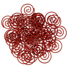 JAM Paper Circular Coloured Papercloops, Red Round Paper Clips, 5 Packs of 50, 250 Total (2187138g)-Size: Circular