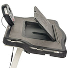 FitDesk Recumbent Exercise Bike with Adjustable Sliding Desk (FD4010)-Unique: desk features sliding desk platform with grip-top surface, built-in tablet holder, easy access storage Tray, Mouse pad and cup holder
