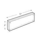 Azar Displays 3" x 11" Vertical/Horizontal Block Acrylic Sign Holder, Clear (104430)-Strong, durable silver magnets in Each corner
