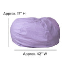 Flash Furniture Oversized Lavender Dot Bean Bag Chair-Spot Clean with Damp Cloth