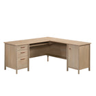 Sauder 94"W Whitaker Point L-Desk - Natural Maple-Top features strong and lightweight 1" panel construction