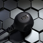 360 Electrical PowerBall32 Braided 3-Outlet 32W Charging Hub - Obsidian Black-Weight: 1.32 lb