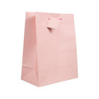 Jam Paper - Sacs cadeaux avec poignées en corde - Moyen - 8 po x 10 po x 4 po - Rose layette mat - Paquet de 3-Couleur rose