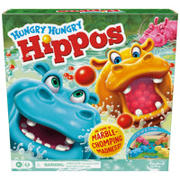 Hasbro Gaming Hungry Hungry Hippos Board Game -The Game Of Marble-Chomping Madness: Enjoy the classic Hungry Hungry Hippos gameplay preschoolers know and love—with instant marble reload, a quick set-up, and seamless storage