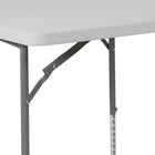 Flash Furniture - Table carrée pliante de 34 po en plastique blanc granite réglable en hauteur-Places assises jusqu'à 4 adultes