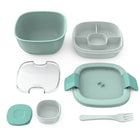 Bentgo 54 oz Salad Container - Coastal Aqua-Capacity: 54 oz (salad bowl), 3 oz (sauce container)