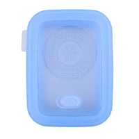 Minimal Silicone Food Storage Container - Blue - 460ml - Set of 2-100% food grade pure silicone