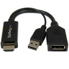 StarTech HDMI to DisplayPort Converter, 4K-Integrates seamlessly in your setup, with a compact design and plug-and-play installation