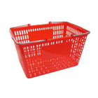 FuTECH Chrome Handle Shopping Basket - 18.5"L x 13"W x 10"H - Red - 4 Pack-Red