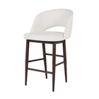 Plata Decor - Exiz Tabourets avec jambes en métal de noyer - Taupe - paquet de 2-Tabouret à dossier haut