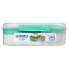Sistema Bento Lunch TO GO 1.65L, Assorted Colours-Microwave (lid open), Fridge & Freezer Safe