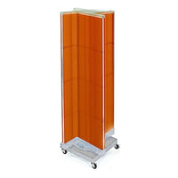 Azar Displays Pegboard Floor Display Pinwheel with Wheel, 60" x 16", Orange (700422-ORG)-Made from pegboard