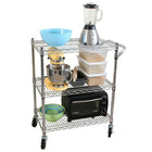 Oceanstar AUC1460 3-Tier Heavy Duty All-Purpose Utility Cart-Made with chrome plated steel for durability