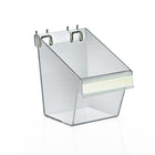 Azar Displays Small Display Bucket with C-Channel, 7" x 5" x 6", 4 Pack (556127)-Use this small display bucket on slatwall and pegboard or as a counter display