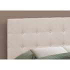Monarch Specialties 6004F Full Size Headboard - Beige Linen-Made with a wooden frame for durability and stability