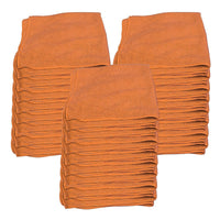 ATTAX Multi-Purpose Microfiber Cloth - Orange - 25 Pack (JS1616OR25)-For Multi-Purposes