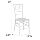 Flash Furniture - Chaise Chiavari empilable de la série HERCULES PREMIUM en résine blanche-Fini antiadhésif et antistatique