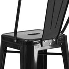 Flash Furniture Commercial Grade 30" High Black Metal Indoor-Outdoor Barstool with Back-Cross Brace under seat provides extra stability