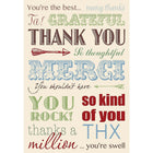 Millbrook Studios 5-3/8" x 7-3/4" You're the Best Thank You Greeting Cards and Envelopes, 18 Pack (06800)-Printed on uncoated card stock