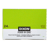 Dixon Pink-N-Ink Beveled Edge Eraser - Large - 24 Pack-Beveled edge eraser