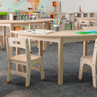 Flash Furniture - Table d'activites demi-lune Bright Beginnings de qualite commerciale en bois pour salle de classe prescolaire-Assemblage en 20 minutes ou moins