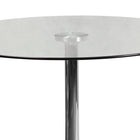 Flash Furniture 39.25" Round Glass Table with 29"H Chrome Base-10mm Thick Glass