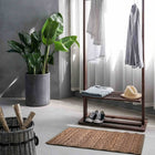 Truu Design Typha Grass Floor Mat, 48 x 72 inches, Beige-Feature: finished with a fabric border to ensure a tightly woven mat