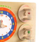 Flash Furniture Bright Beginnings Commercial Grade STEAM Wall Activity Board w/ Natural Finish, Multicolor Accents, Telling Time-Builds Multiple Cognitive Skills