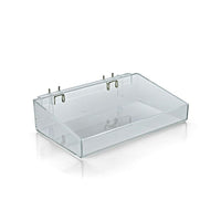 Azar Displays Open Tray, 3" x 12" x 7" , 2 Pack (556085)-Use on pegboard/slatwall display system
