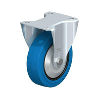Blickle – Roulette en caoutchouc bleu, diamètre de la roue : 6 po (152 mm), type de roulette : Rigide (B-POEV 160R-SB-FA)-Diamètre de roue : 6 po (152 mm)