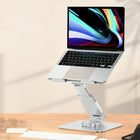 ShoppingAll - Support ergonomique réglable en hauteur et en angle pour ordinateur portable jusqu'à 17" - Argent-Construction Robuste: Fabriqué à partir de matériaux de première qualité, notre support possède une base solide pour soutenir des appareils jusqu'à 10 kg, offrant une stabilité et une durabilité inégalées.