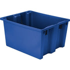 Lewis Bins+ Polylewton Stack-N-Nest Containers, 19.4" x 12.9", Blue, 3 Pack-Injection moulded from high-impact polyolefins