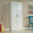 Sauder 419636 Miscellaneous Storage Storage Cabinet, White-Enginereed Wood White Finish