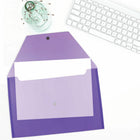 JAM Paper Plastic Envelopes with Snap Closure - Legal Booklet - 9.75" x 14.5" - Purple Poly - 12 Pack -Quantity: 12 per pack
