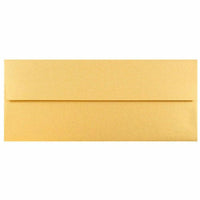 JAM Paper #10 Metallic Business Envelopes - 4.125" x 9.5" - Stardream Gold - 50 Pack-Colour: Stardream Gold