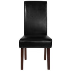Flash Furniture - Chaise Parsons de la série Greenwich en LeatherSoft noir-Style du milieu du siècle