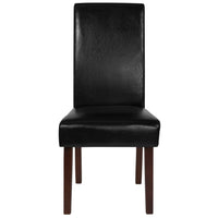 Flash Furniture - Chaise Parsons de la série Greenwich en LeatherSoft noir-Style du milieu du siècle